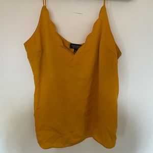 Topshop scallop-neck tank top